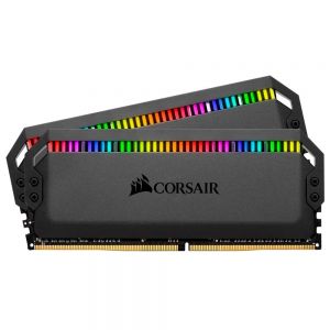 Corsair Dominator Platinum RGB 16GB (2x8GB) DDR4-3200MHz CL16 1.35V 288-Pin Black Desktop Memory